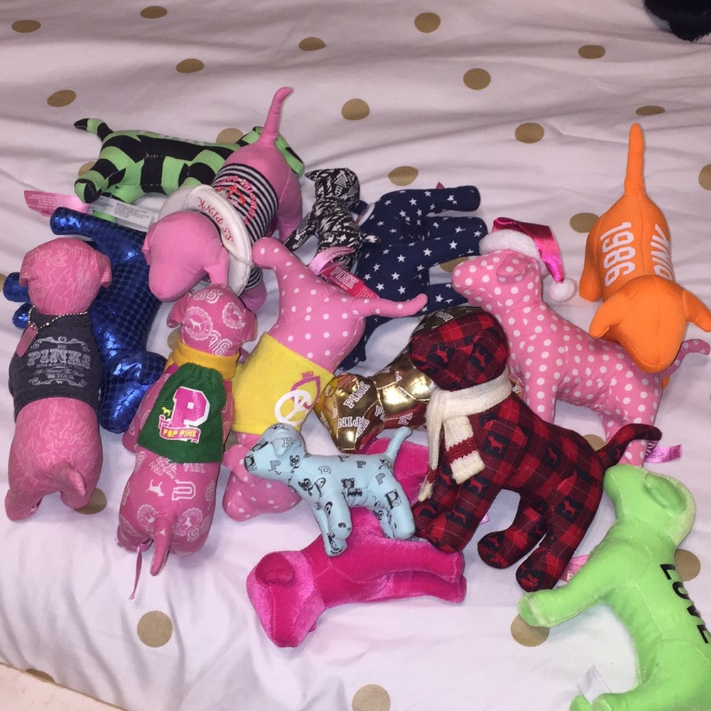 Insane vintage pink mini dog collection